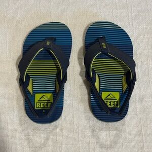 Reef Kids Striped Blue Sandals